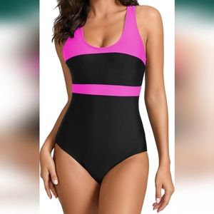 Yilisha Women's Athletic One Piece Swimsuit Training Bathing Suits Lap Racerback